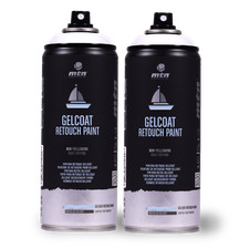2x mtn Pro Gelcoat Acrylfarbe in Sprühform für Boote Gelcoat 400 ml Weiß