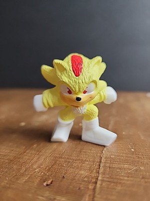  McDonald's 2024 Happy Meal Super Shadow Sonic (Yellow, White Boots) 2'' Toy