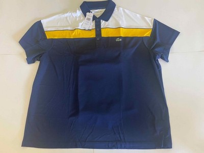 Lacoste Men's Short Sleeve Jersey Regular Fit Polo Shirt MULTI, L