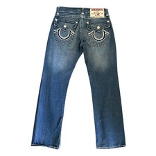 True Religion Joey Super T Mens Blue Wash Fla...