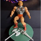 Vintage 1983 Mattel MOTU Battle Armor He-Man Action Figure with Sword and Axe