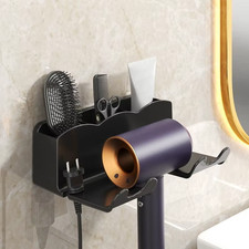 Hair Dryer Storage Rack, Non Perforated Bathroom Wall Mounted Bracket