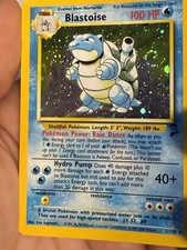 Pokémon TCG Blastoise Holo Rare Card 2/102 Base Set LP - SWIRL
