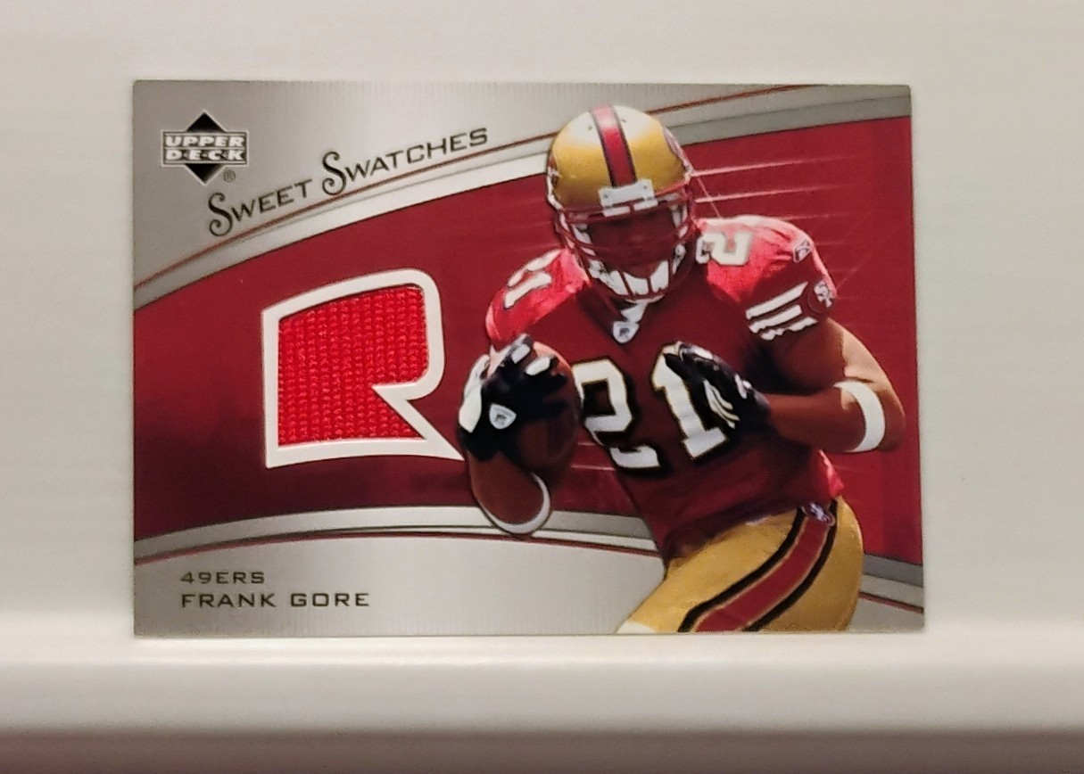 Frank Gore Upper Deck Sweet Spot Sweet Swatches Rookie #SRFG Rookie Sweet Swatches