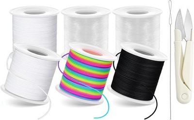8pcs Elastic String Bracelet Making Kit, Stretchy Bracelet String (786 ft Total)