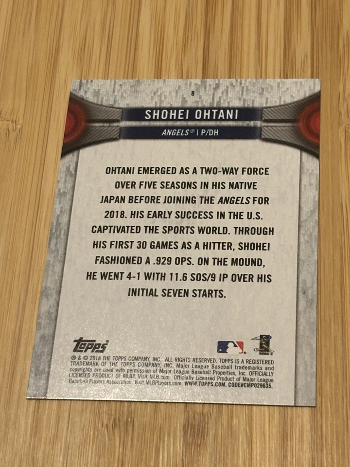 2018 Topps - National Card Day MINT ROOKIE Shohei Ohtani - Angels, Japan & LA - Image 2 of 2