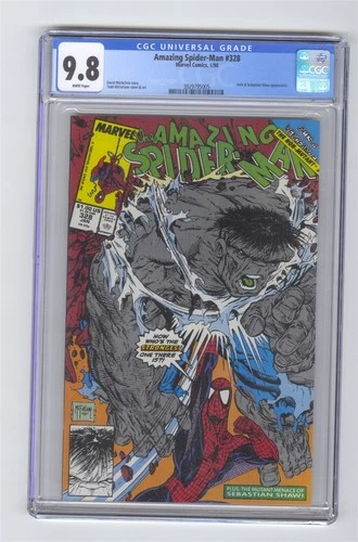 Amazing Spider-Man #328 CGC 9.8 Marvel Comic Hulk Battle Todd McFarlane Cover
