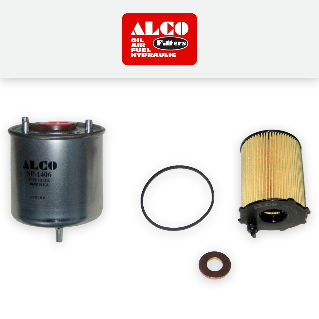 SERVICE KIT for PEUGEOT 308 1.6 HDI DV6C DV6D ALCO OIL FUEL FILTERS (2009-2013)