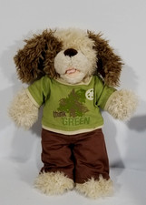 Build a Bear shaggy dog think green outfit vi...