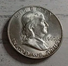 1960-D AU/BU Franklin Half Dollar - 90% Silver - Free Shipping!
