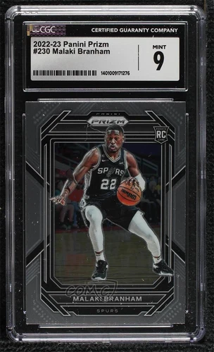 2022-23 Panini Prizm Malaki Branham #230 CGC 9 Mint Rookie RC