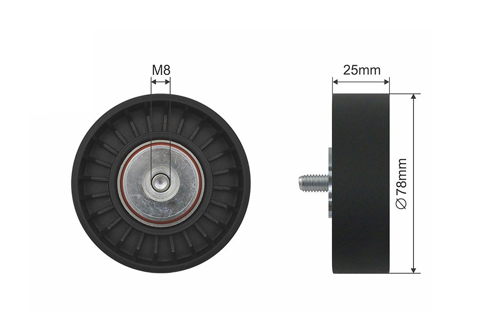 V-belt pulley RNK-VW-016 NTY for VW TRANSPORTER / CARAVELLE Mk IV Bus - Image 5