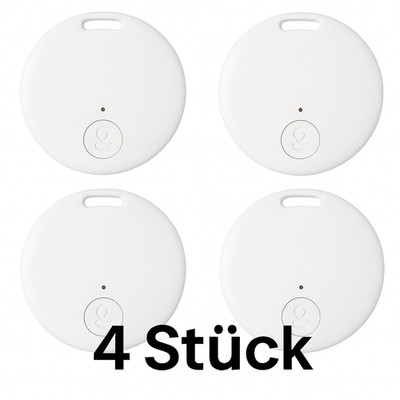 4x Xiaomi Smart Finder Mini GPS Tracker   Bluetooth 5.0 Anti-Lost, Weiß, Neu