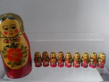 Matryoshka Or Russian Nesting Dolls Set Of 10 Pieces