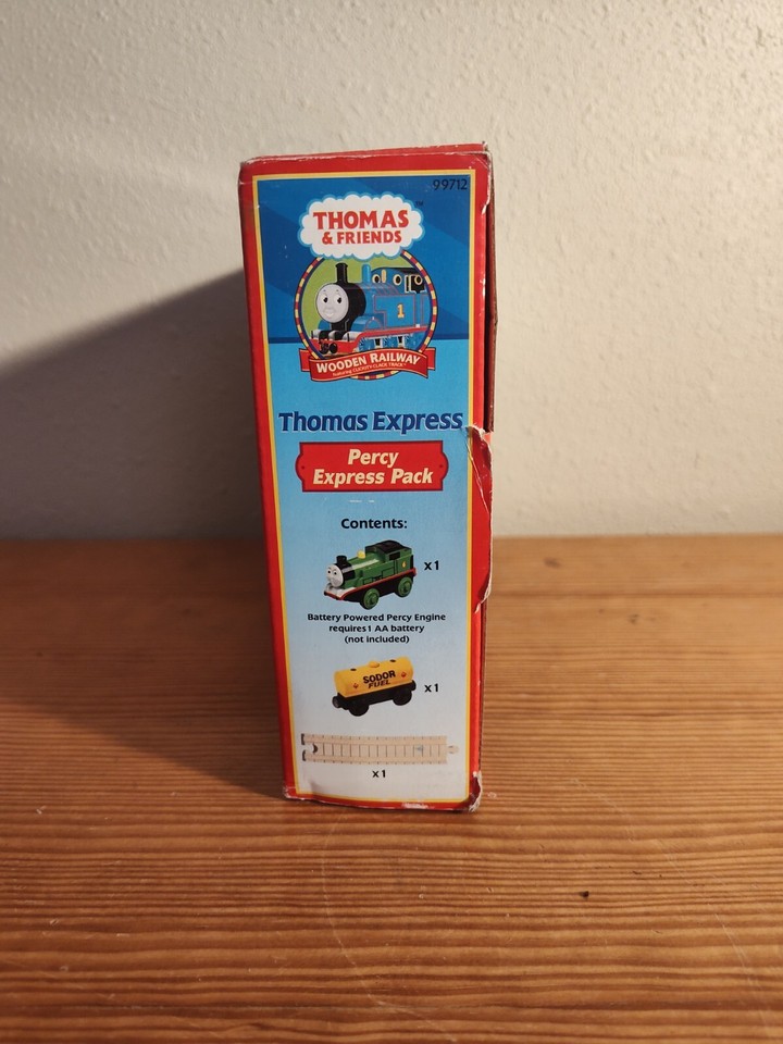 Thomas and Friends Wooden Railway Battery Powered Percy Express Pack ...