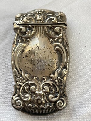 VICTORIAN ANTIQUE STERLING SILVER VESTA CASE MATCH SAFE | eBay