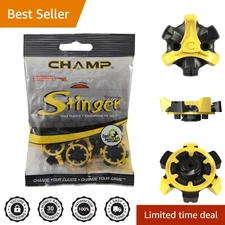 Durable Fast Twist 3.0 Golf Cleats - Unisex Black/Yellow with Easy Spike Change