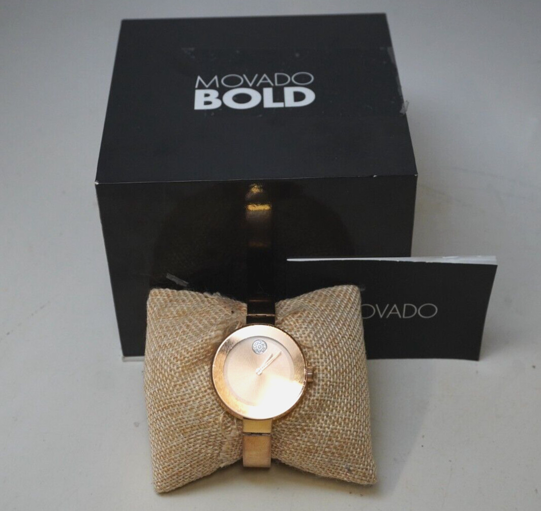 Movado Bold Rose Gold Steel Women's Watch 1.3.34.6096