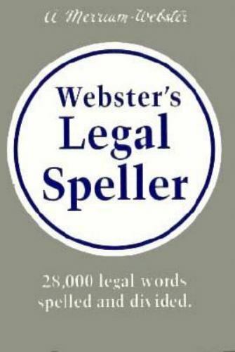 Webster's Legal Speller, Springfiel - Picture 1 of 1