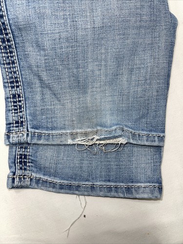 BKE Tyler Jeans Herren 32R x 28,5 Straight Leg Blau Denim Distressed - Bild 4 von 9