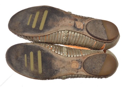 Sigerson Morrison Womens Shoes Size 6.5 Gold Metallic Loafers Leather Flat - Picture 5 of 6