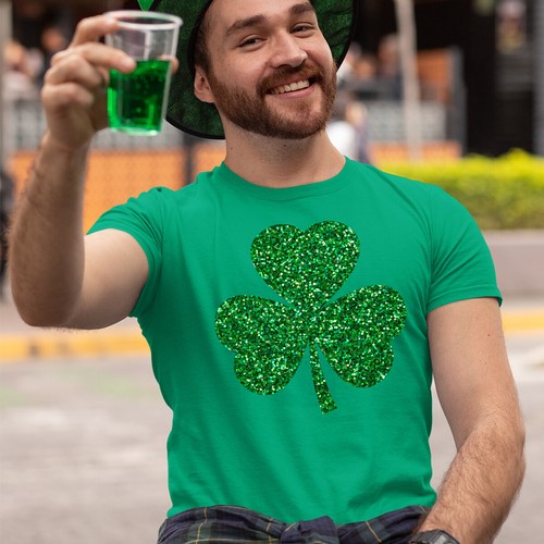 Trébol Brillo Para Hombres y Mujeres Divertido Día de San Patricio Camisetas Camiseta Irlandesa #STPD - Imagen 8 de 20