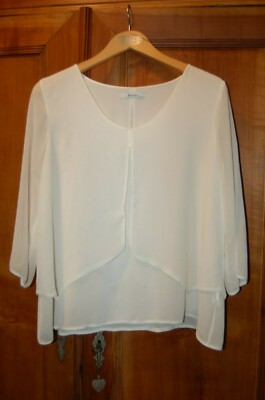 Bern - women's blouse, white, veil, see sizes, used