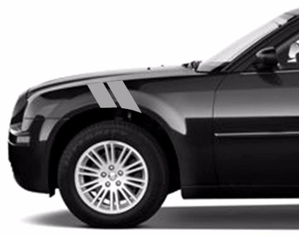 NUEVO Vinilo Hash Mark RACING STRIPES Guardabarros Deportivo 4" Calcomanías (Se adapta a Chrysler 300) Foto 4 de 4