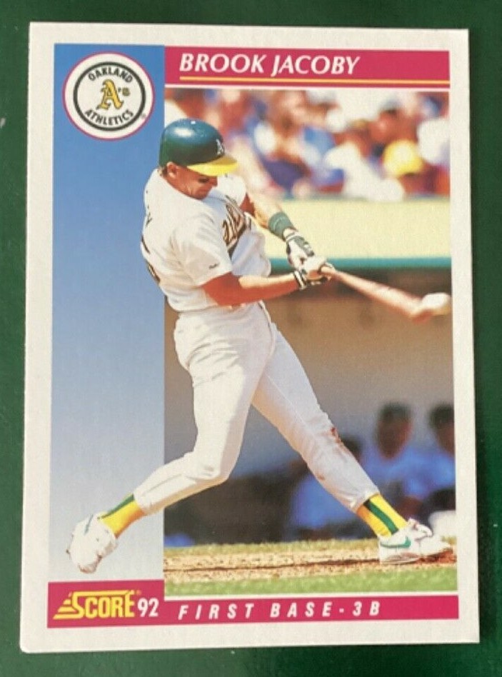 1992 Score Brook Jacoby Oakland Athletics #577 