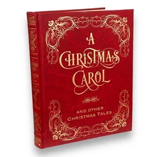 A CHRISTMAS CAROL & OTHER TALES Charles Dickens Bonded Leather Illustrated Book