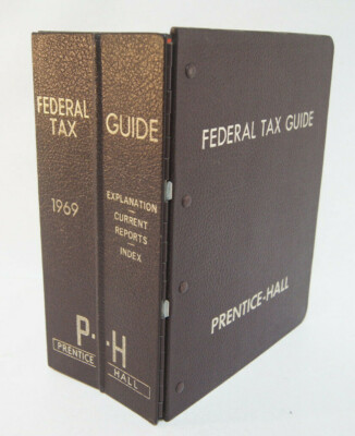 Federal Tax Guide Prentice-Hall Book 1969 Explanation Current Reports Index