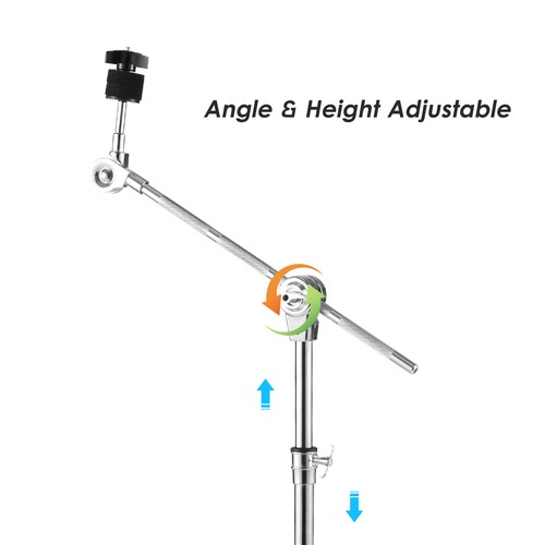 Adjustable Height Cymbal Straight Boom Stand Double Braced Mount Holder M5C6 - Picture 6 of 10