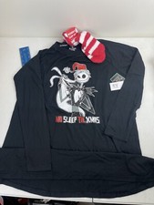 Nightmare Before Christmas Adult 2 Piece Gift Set Pajama Top And Socks