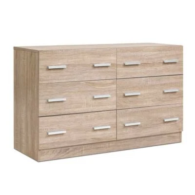 New Artiss 6 Chest Of Drawers Cabinet Dresser Table Tallboy Lowbo