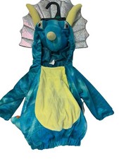Baby Infant Blue Dinosaur Halloween Soft Plush Costume 12-18 Months