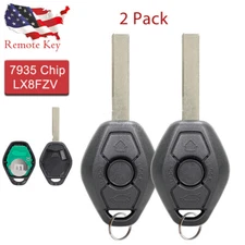 2 Replacement for BMW 3 5 7 E38 E39 E46 HU92 Remote Key Fob 315MHz ID44 EWS