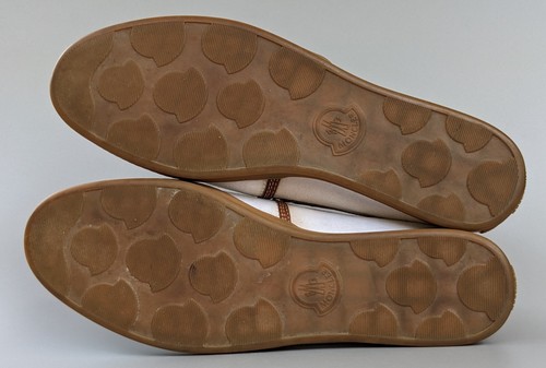 Moncler Mens Leather/Canvas Loafers in Brown/White Size 43 EU | 10 US - Picture 7 of 12