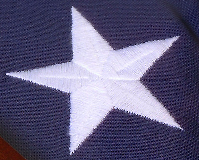 Cotton Embroidered American Flags 4-ft-by-6-ft. *100% Made in the U.S.A.* 4'x6'