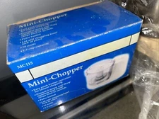 Mini Food Chopper Electric Model MC115 - 1 1/2 Cup Bowl - Dishwasher Safe NIB
