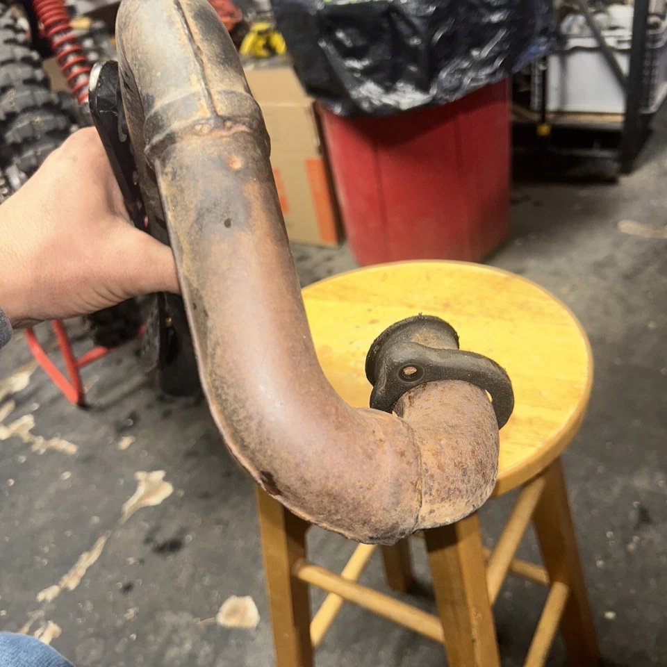 90-00 YAMAHA RT100 MX100 DT100 ESCAPE SILENCIADOR CÁMARA EXPANSIÓN TUBO Foto 3 de 4