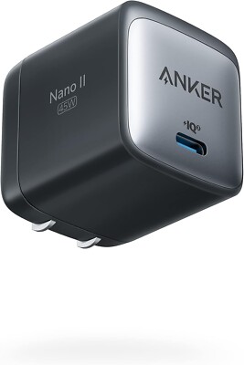 Anker Nano II 45W Fast Wall Charger USB-C GaN Adapter PPS for MacBook Galaxy S21