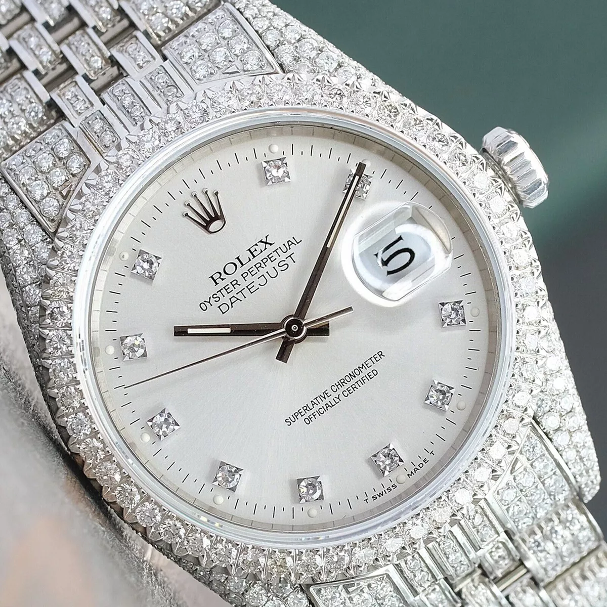 Rolex factory iced out sale