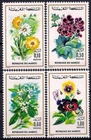 Morocco 1975 Flowers Chrysanthemum Geranium Pansy Plants Nature 4v MNH