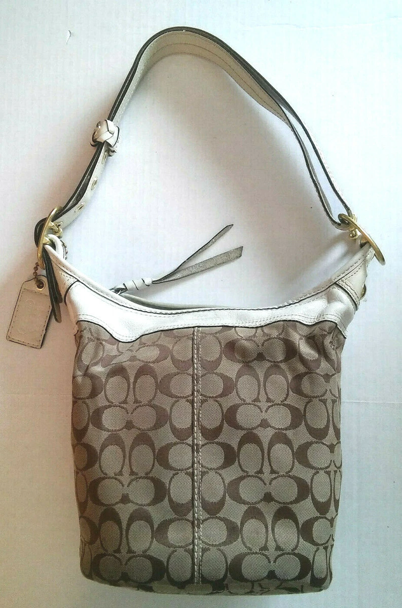 White coach purse with colored c's sale