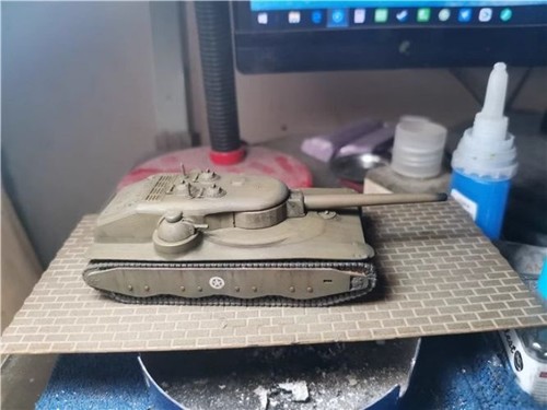 Homemade 1/72 U.S. Army T28 Military Concept Tank Destroyer Resin Model Ornament - Picture 4 of 4