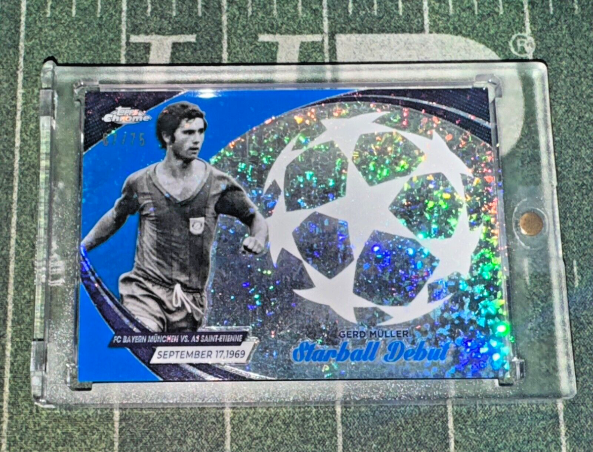 2023-23 Topps Chrome UEFA Starball Debut Gerd Muller Blue /75 SSP