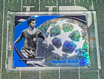 2023-23 Topps Chrome UEFA Starball Debut Gerd Muller Blue /75 SSP