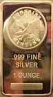 1 oz Sunshine Minting Silver Bar – .999 Fine, with out SILVER