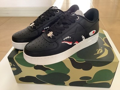 Authentic a bathing ape bape bape sta shark black men US 11 new