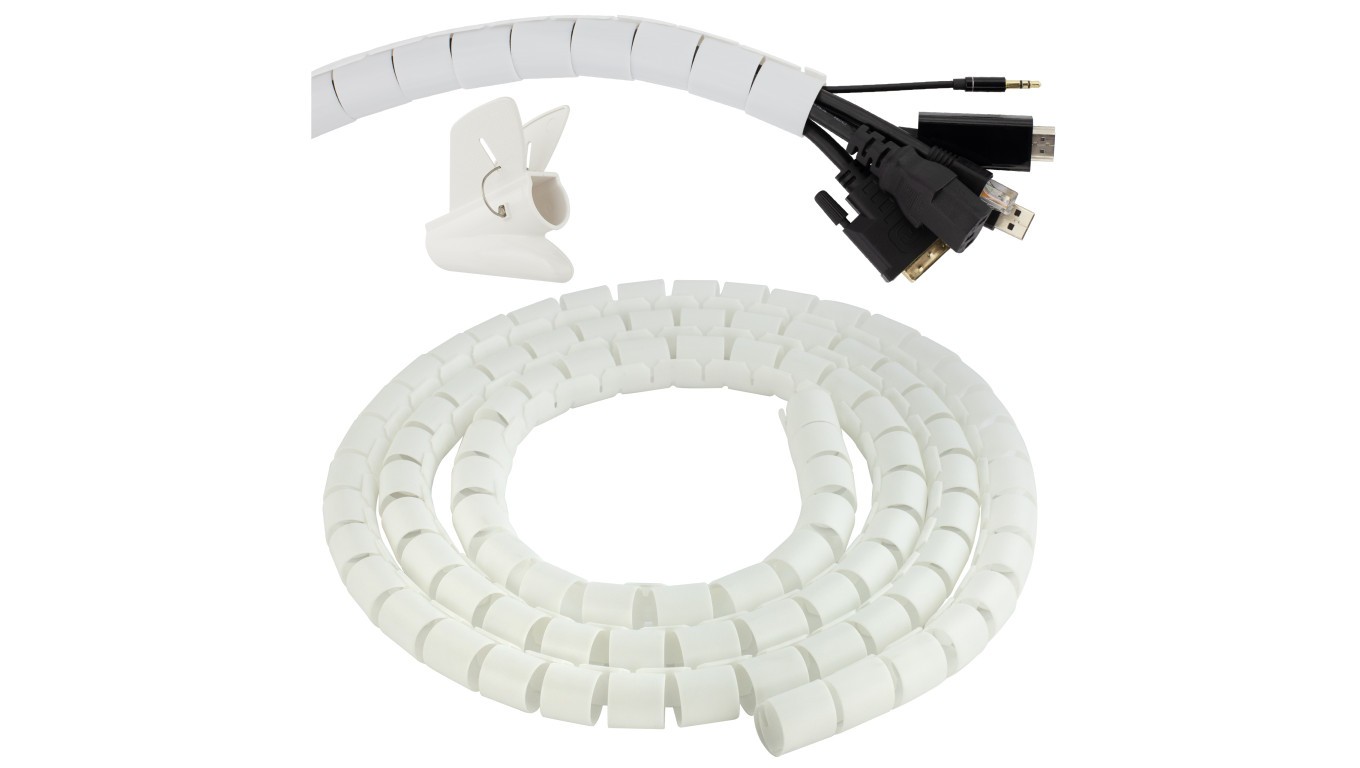 Flexible Desk Organiser for Cable fi:25mm 2m White 70.3603